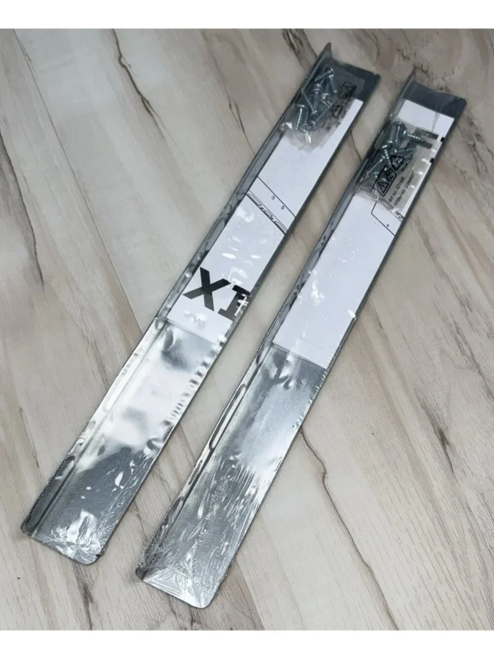 Lot 2 IKEA 39cm Galvanized Countertop Support Bar Fixture FIXA 702.746.28 NIP